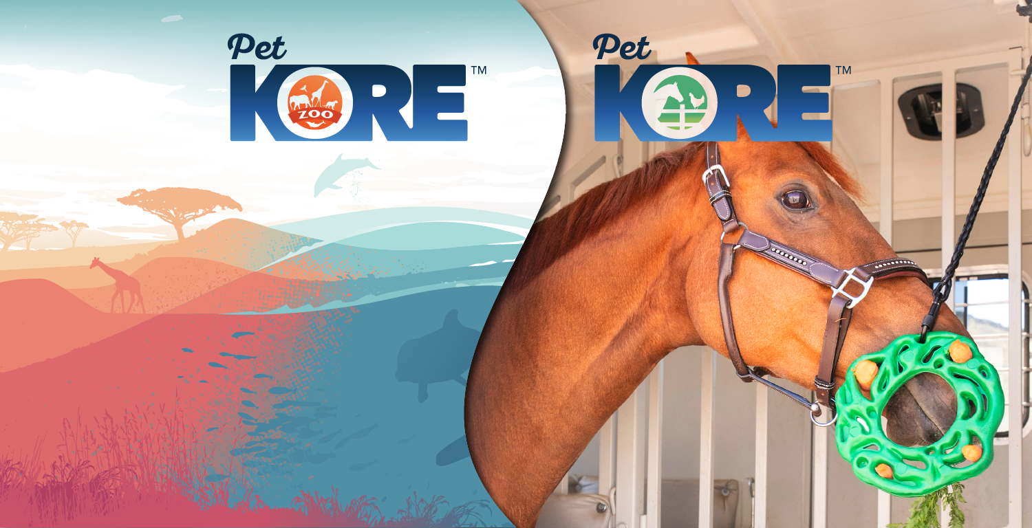 PetKORE Zoo graphic & PetKORE Equine & Farm image.